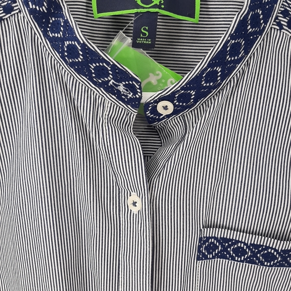 C Wonder NWT! Navy blue embroidered button… - Picture 3 of 8